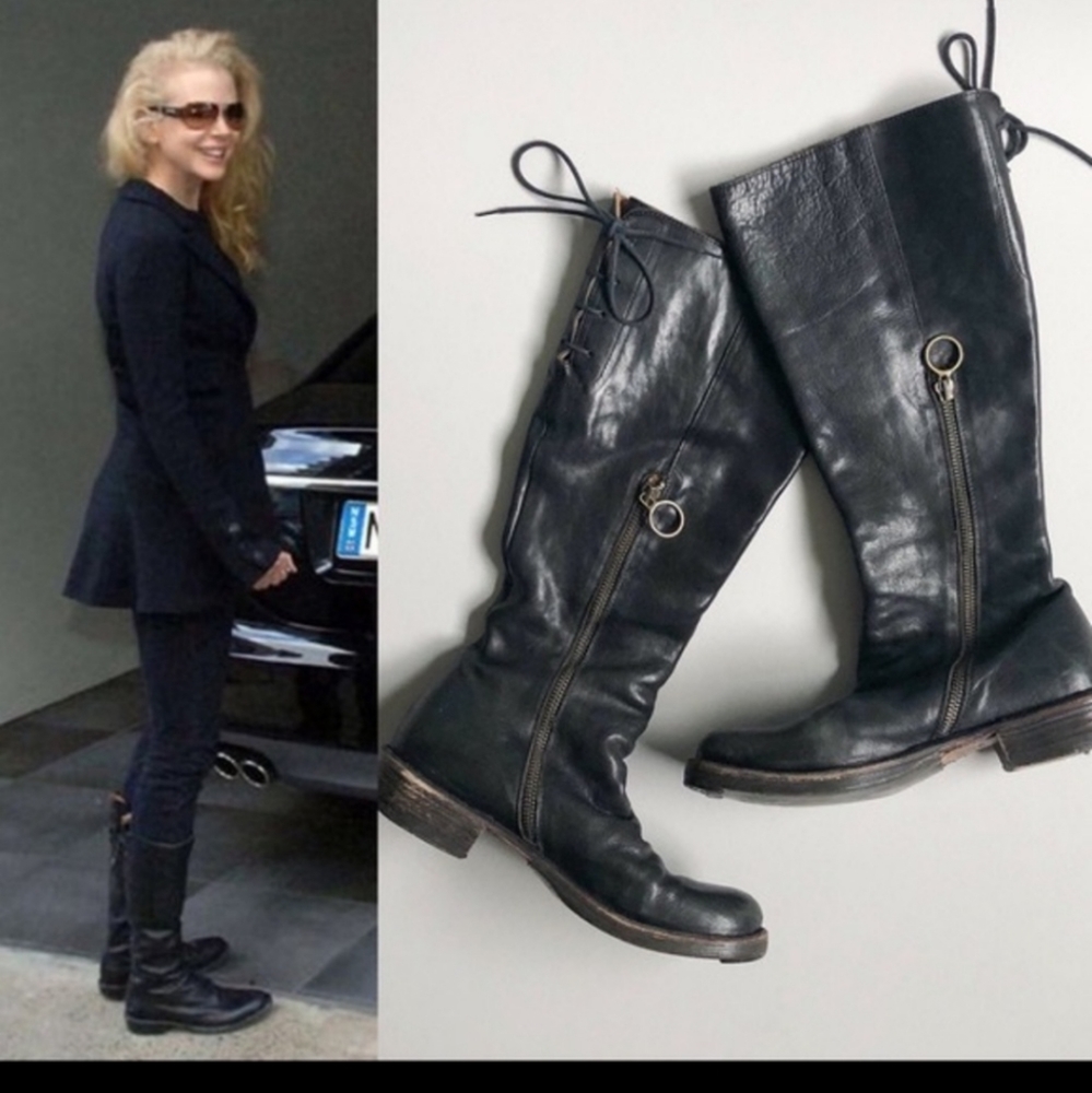 Fiorentini + Baker Emma Tall Lace Up  Brown Leather Boots Size 37